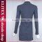 Wholesale in stock grey high cut sexy fashion pullover long sleeves woman sweater
