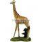 Home decor Lounging resin Baby giraffe collectables Statue