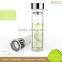Funky Handmade Ti-Borosilicate Glass Heat-Resistant Tea Filter Bottle