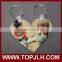 Hot selling sublimation couple lovers' MDF half heart keychain