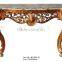 Baroque Style Furniture Console Table With Marble Top For Living Room Decoration