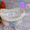 Flower basket trolley ;Weave basket;trolley