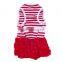 2015 Newly Design Hot Pet Dog Puppy Tutu Princess Dress Stripe Bow Lace Skirt Formal Wedding Clothes Pet Apparel