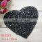 16CM wholesale heart shape sequin applique for girl cloth