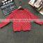Watermelon red color round collar girls clothing cashmere sweater