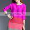 2017 new design ladies striped stitching big size wrinkle dress