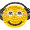 Custom Smile Sunglass Rhinestone Sticker Self Adhesiva Acrylic Stone Emoji Sticker