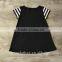 Summer Baby Clothes Wholesale Boutique Sleeveless Black Stripes Girl Casual Soft Loose Dress