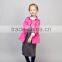 2016 latest fashion design double breasted Notch Lapel girls cotton jacket Pink Girls Jackets baby girl trench coat