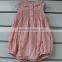 100% Cotton Embroider Woven Romper With Smart