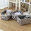 2020 Best Selling Gray Cotton Hemp Children's Toys Folding Cloth Foldable Portable Storage Box