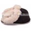 Waterproof Comfy Faux Fur Womens Unisex Scuff Memory Foam Slip On Anti-Skid Sole Warm Cotton House Slipper