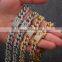 Jewelry Hip Hop Diamond Bracelet Bohemia Men Women Gold Silver Tennis Chain Jewelry Hiphop bracelets 18.5cm 20cm 25cm