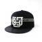 Snapback caps custom logo black leather brim caps in bulk