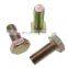 custom made hex head brass plated plug sem screw