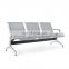 Silver 3-seater Stainless Steel Accompanying Chair Waiting Chair for Patient use