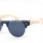 made by hand wood temple semi rimless half frame rimmed polarized sungalsses