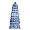 Jingdezhen blue and white ancient ceramic pagoda figurine for decoration