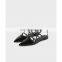 Stylish Design Ladies Flat Breathable Lining Sandals Shoes Front Knot Tie Pointed Toe High Fashion Women PU Daily Wear Lajft029