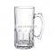 Custom logo large capacity glass beer mugs juice drinking cup for sale