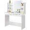 Lady Makeup Table Wooden Dressing Table Bella White Vanity Table with Mirror