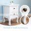 Pair of Wood Chic Bedside Table 2-Drawers Cabinet Nightstand - White