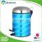 5 liter dust bin with metal handle trash can with foot pedal