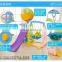 kids indoor plastic slide rabbit design ball pool and  indoor small slide  for sale children's plastics sliding toys blowing