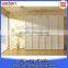 I shape bedroom wall wardrobe closet white color with louvered folding door