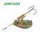 JOHNCOO Fishing Lure Spinner Bait Copper Spoon 5.6g 10g 14g Metal Bait Isca Artificial Pesca Hard Bait Fishing Tackle