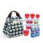 Reusable soft cotton canvas tote lunch bag insulated  bento cooler bag wholesale