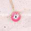 New Women's Gold Jewelry Drop Oil Eye Pendant Stainless Steel Cross Shelf Necklace Moon Clavicle Chain N905