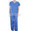 disposable PP/SMS Patient gown suit Disposable scrub suits, pajama,  V-collar or round collar