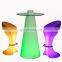 portable wireless rechargeable outdoor led light bar cocktail tables and chairs plastic kitchen counter height bar tables
