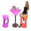 Rechargeable Luminous Outdoor Furniture for Garden /Modern LED Bar Furniture Plastic Light Up Single LED Cafe Table And Chairs