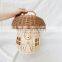High Quality Mushroom Rattan Basket House with Handle, Wicker Bag Kids Toys Wholesale Supplier