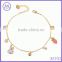 Fashion Jewelry Manufacturer Brass Gold Plated Ladies Anklet