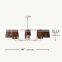 Modern Industrial Style Leaf shape oval fabric shade Chandelier Light Fixture For Living Dining Room Kitchen Island Foyer Lobby