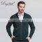 Men's Casual Merino Wool Cardigan Sweater Long Sleeve Jacquard Knitted Jacket with Crew Neck and Zipper Winter Season Wear