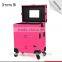 Beauty Design 4 Wheels Functional portable rolling Makeup case with drawers