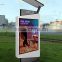outdoor solar scrolling advertising light box with dust bin