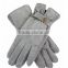 Women's Suede Gloves with Strap Detail