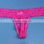 Comfortable Sexy Hot Sell Lace Pink Thongs Underwear Panty