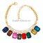 Luxury Colorful Crystal Pendant Bracelet Shinning Rhinestone Gold Bracelets