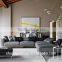 2016 Vintage American Style Top Grade Grey Leather Sofa For Home Use