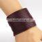 Chinese Wholesale Genuine Leather Men's Women's Wrap Bracelet Wristband Bangle