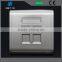 120 type Cat5 / Cat6 Network Faceplate HM-UP23-2