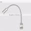 3W LED wall mount light, hotel bedside headboard reading light 12V with flexible gooseneck on/off switch