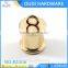 Hot sale Eco friendly Shiny light gold Zinc alloy bag accessories Core End tail clip