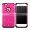 Brandnew slim armor rhinestone hybrid case cover for iPhone 6 6PLus